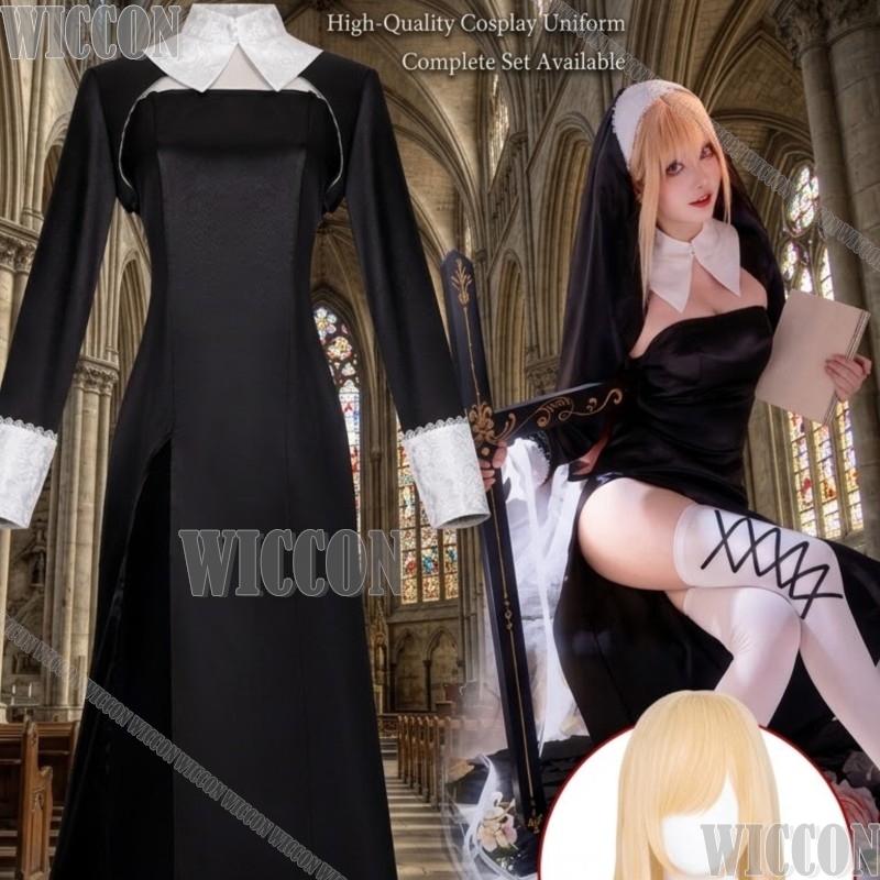 Anime Cosplay Girl Name - 北川マリンアニメ私のドレスアップガールコスプレコスネーム女性セクシーな修道女ドレス帽子靴下ハロウィンクリスマスナヴィダードカーニバル