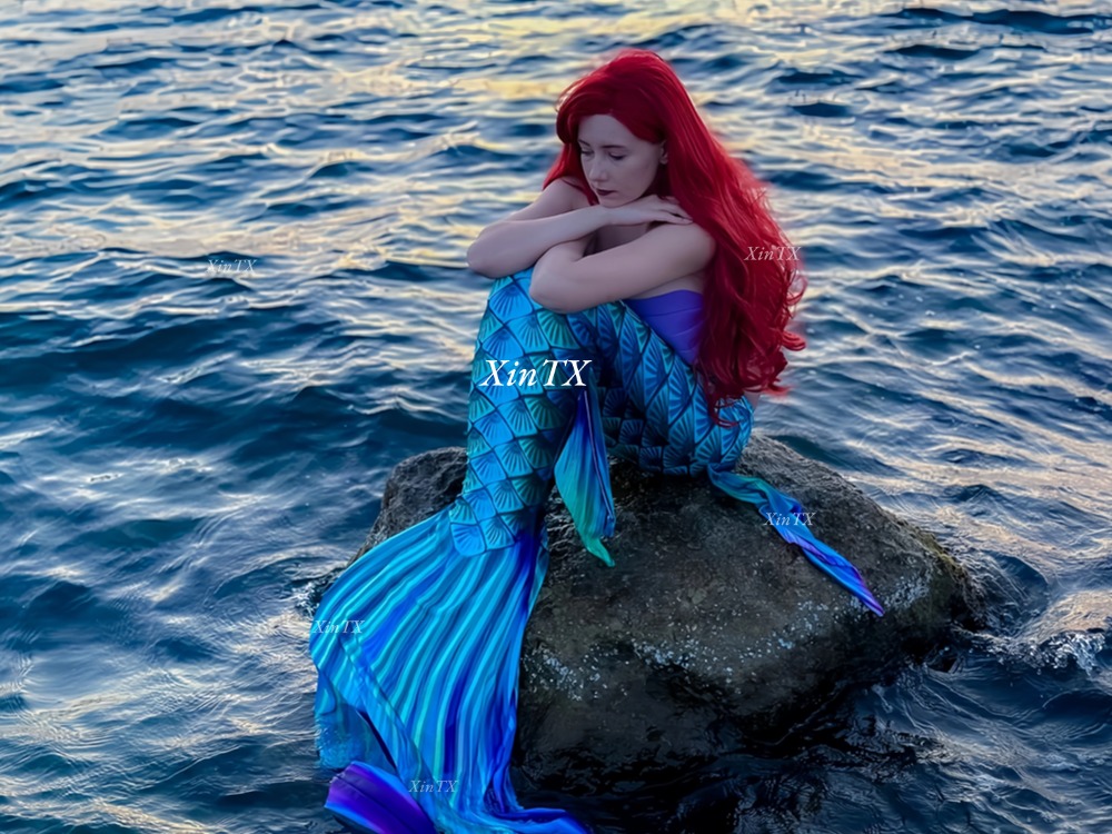 Anime Cosplay Girl Photo - ホット！大人用マーメイドテール水着 水泳女子コスプレ衣装 PVCボード写真撮影用ビーチドレステール 2027