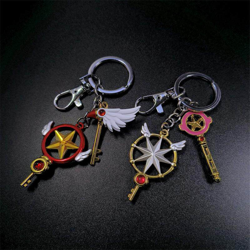 Anime Cosplay Easy - カードキャプターさくらキーホルダースターワンドバードヘッド合金バッグペンダントアニメコスプレアクセサリーギフトアニメコレクター向け