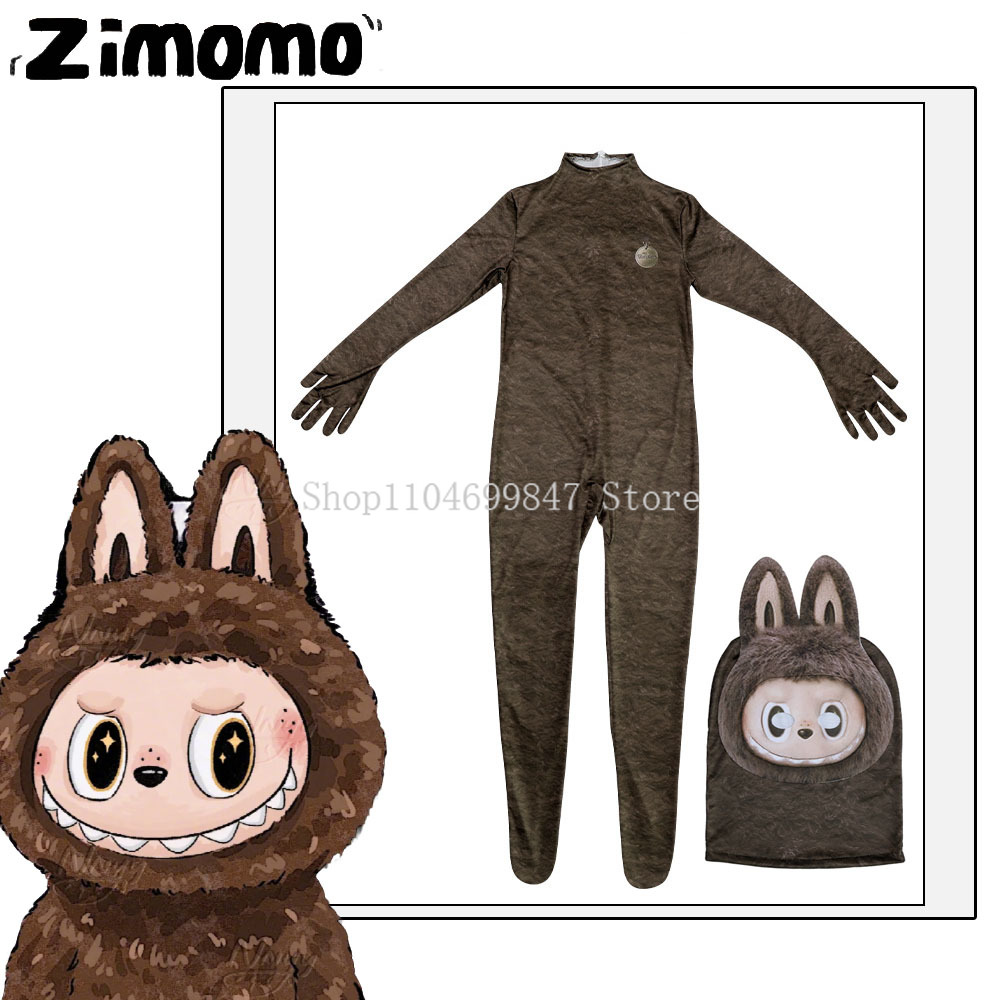 Anime Cosplay For Girls - 漫画モンスター Zimomo コスプレ衣装テーマパークパーティーかわいい毛皮のような衣装フード手袋ハロウィンパーティー男の子女の子ボディスーツ