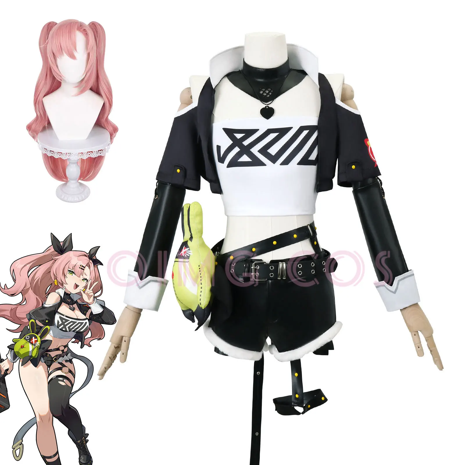 Cosplay Anime Women - ニコール・デマラ・ゼンレス・ゾーン・ゼロコスプレ衣装制服ウィッグアニメハロウィンコスチュームパーティー仮装女性ゲーム
