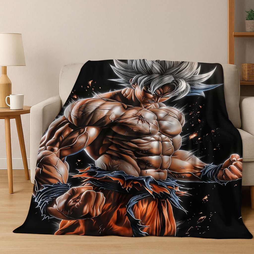 Dragon Ball Saiyan Armor - 2026年夏ドラゴンボール悟空超本能フリースブランケット、暖かいフランネルスローブランケット、ベッド、ソファ、寝室、リビングルーム用