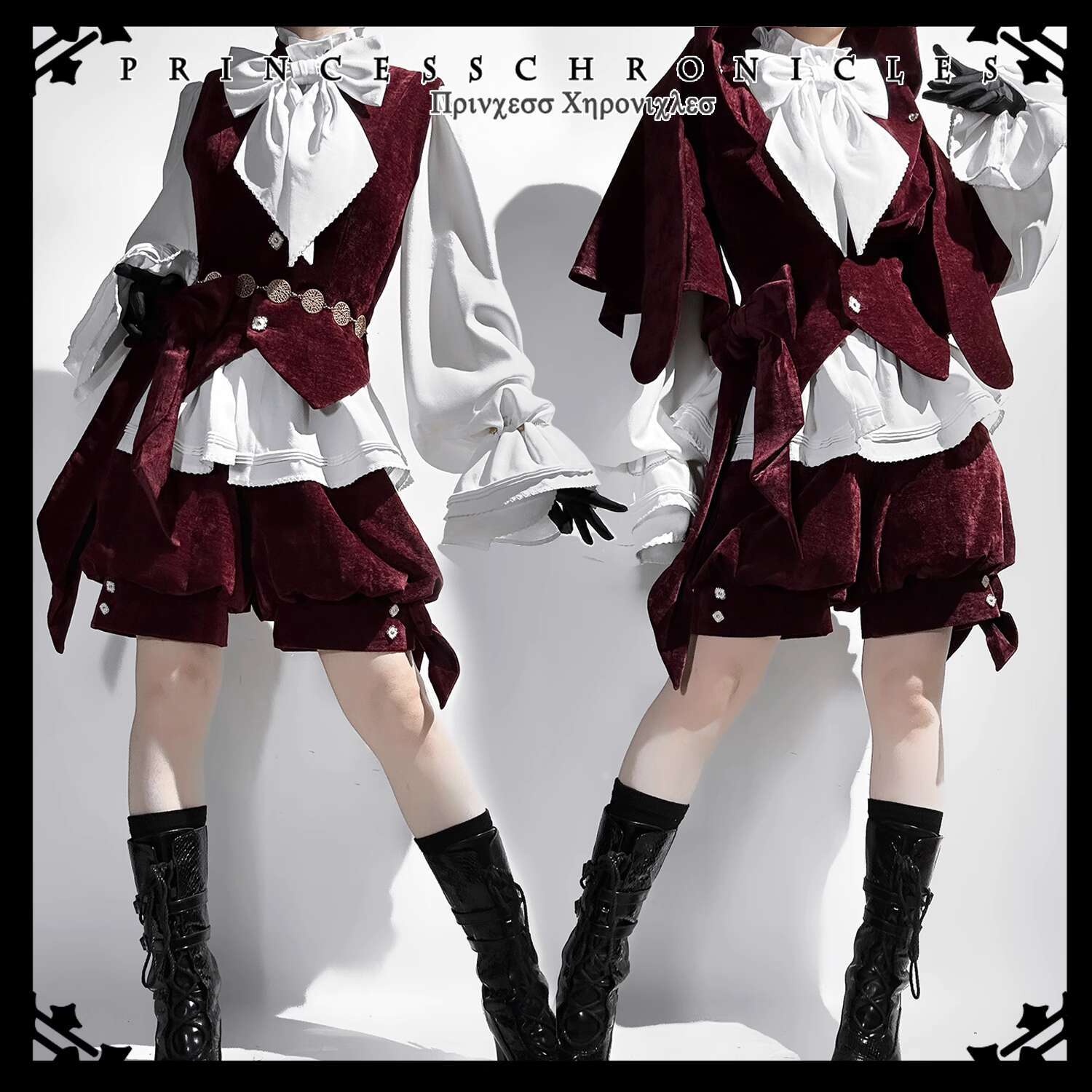 Anime Cosplay Red - 赤いキュートなコート ロリータ ウサギ耳 ベスト ショートパンツ 2025