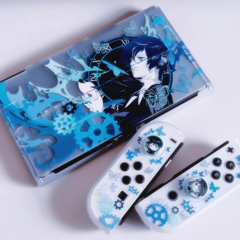 Cosplay Anime Yuki - ホットケース半透明ペルソナ3マコトユキハード保護パターンSwitch 2 Oled Liteゲームコンソールカバー対応