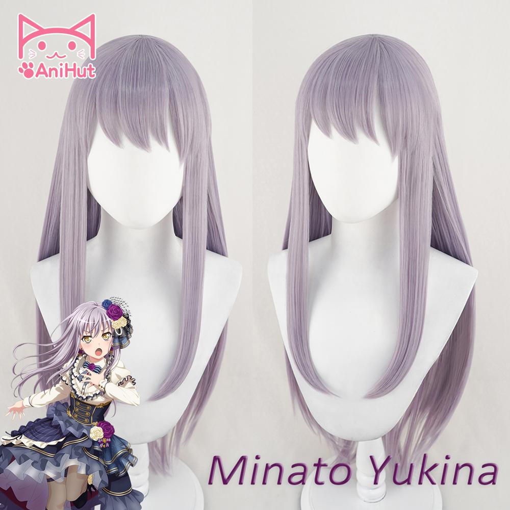 Cosplay Anime Yuki - 【アニハット】ミナトユキナウィッグバンドリーム! 女性のための紫の合成コスプレウィッグ,コスプレ衣装,漫画のバンドリコスプレミナトユキナ