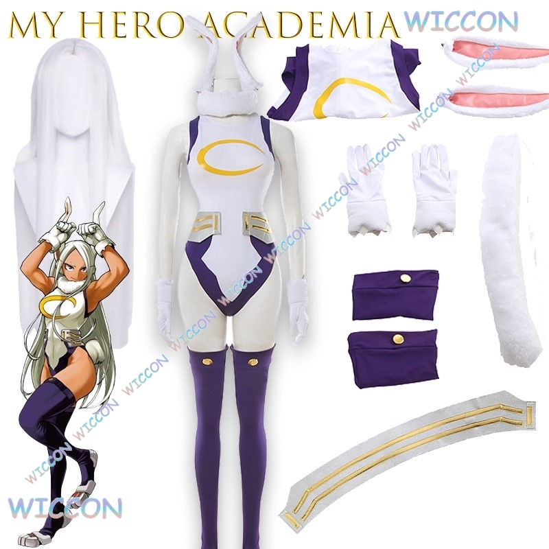 Cosplay Anime Bunny Girl - wona@MyHero Acade ミアミルココスプレ衣装バニーヒーローバトルスーツアニメボディスーツウサギハロウィンコスプレクリスマスゲームセクシー