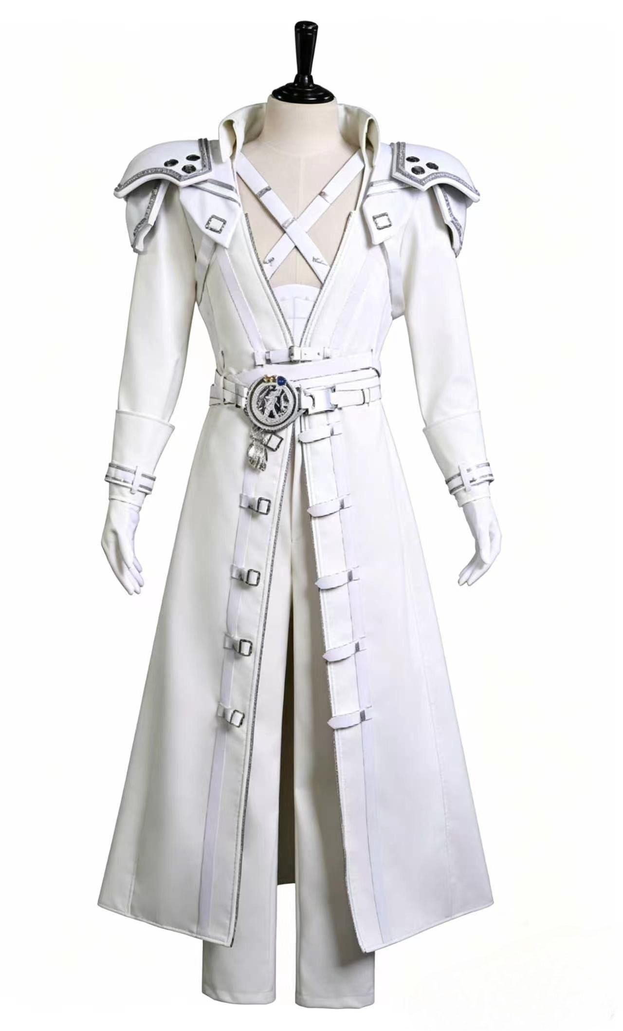 Anime Cosplay Male - セフィロス ピュアアングル ファンタジー ホワイト ポールドロン FFVII