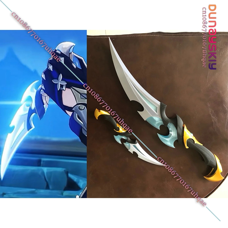 Anime Cosplay Event - SAIKOU%原神ローヘンコスプレ小道具 3D プリントダガー アニメゲームキャラクターレプリカ武器小道具コスプレイベントハロウィン
