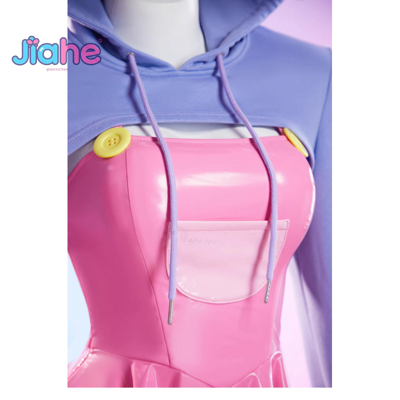 Anime Cosplay For Girls - ウサギサーカス IAX コスプレ衣装アニメゲームハロウィンカーニバルガール甘い革ドレスコート靴下小道具ウサギの制服 S-XL
