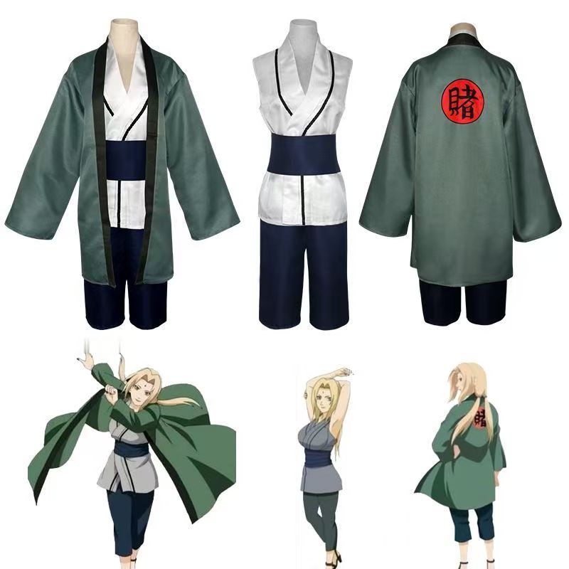 綱手コスプレ衣装フルセット五代目火影緑着物衣装女性用コミコン - Cosplay Anime Tsunade のレビューと価格