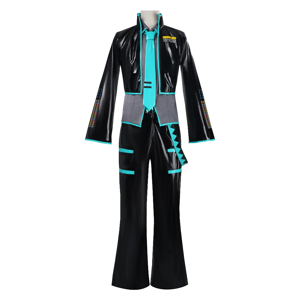 WHHアニメMMiLku男性コスプレ衣装 ブラックPUレザー - Anime Cosplay Male のレビューと価格