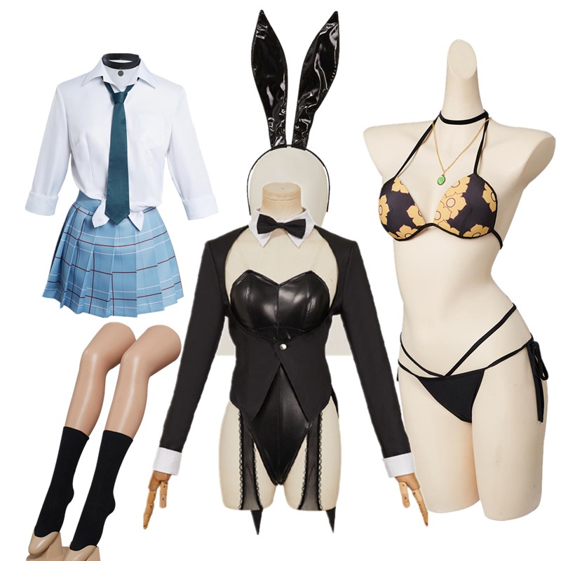北川マリンコスプレビキニ水着 JK 制服コスチュームドレスア - Cosplay Anime Bunny Girl のレビューと価格
