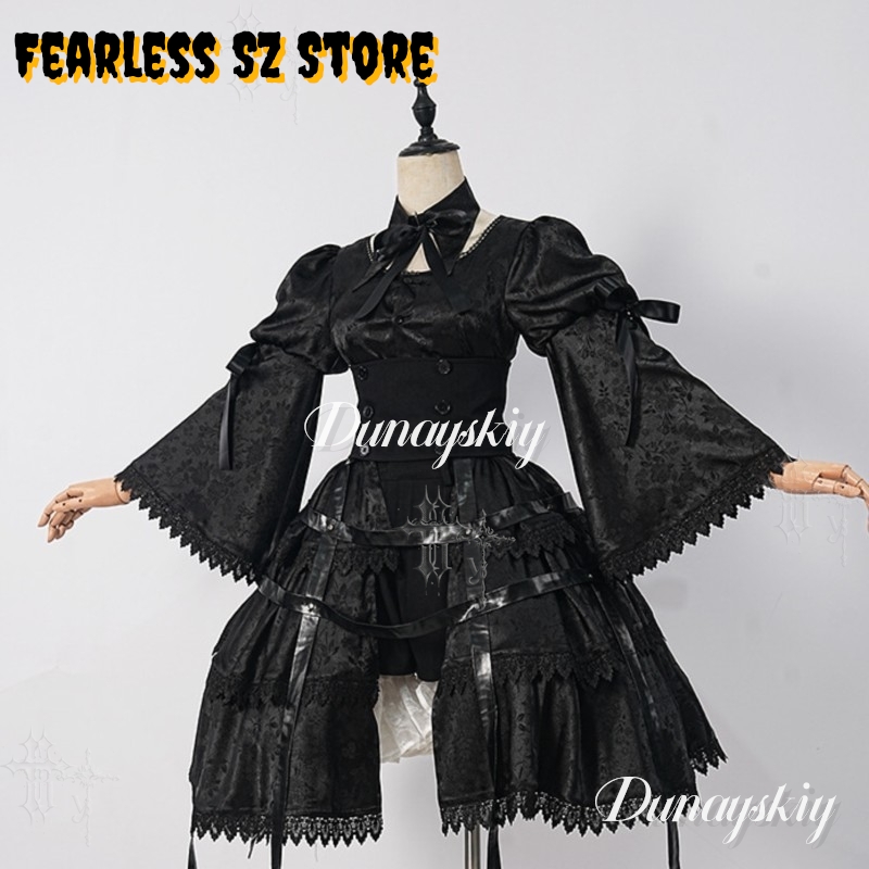 ガールゴシックドレスハロウィンカーニバル新しい黒ロリータシエ - Anime Cosplay Japanese Girl のレビューと価格