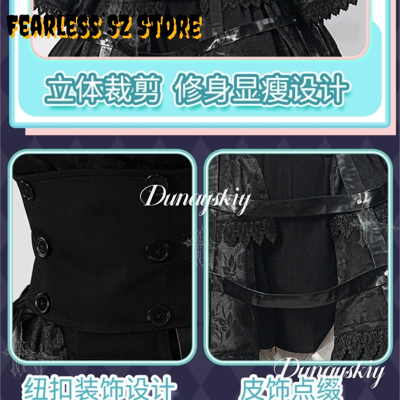 ガールゴシックドレスハロウィンカーニバル新しい黒ロリータシエ - Anime Cosplay Japanese Girl のレビューと価格