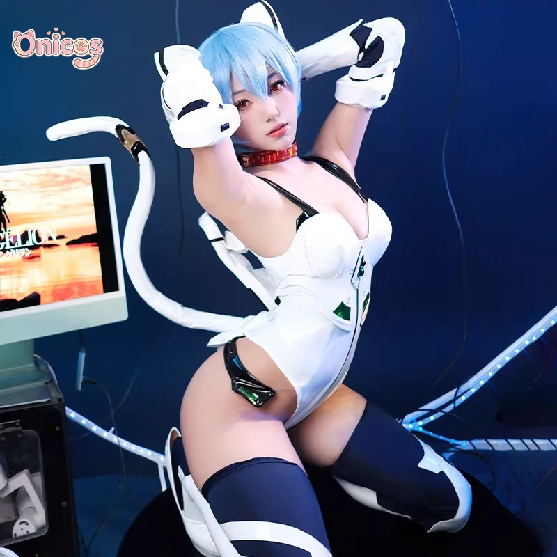 綾波レイ猫耳アニメコスプレ衣装セクシーでスパイシーなガールス - Anime Cosplay For Girls のレビューと価格
