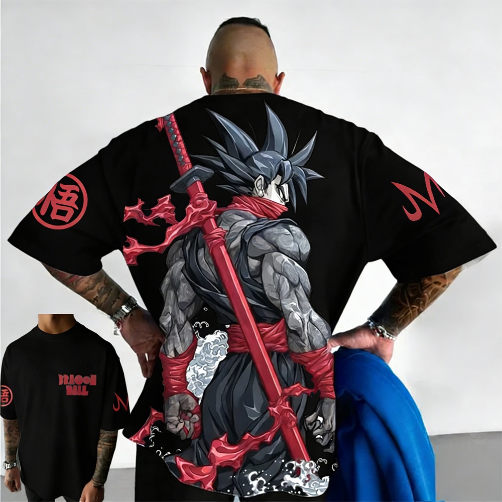 プラスサイズドラゴンボール夏アニメプリント男性と女性の Tシ - Dragon Ball Saiyan Armor のレビューと価格