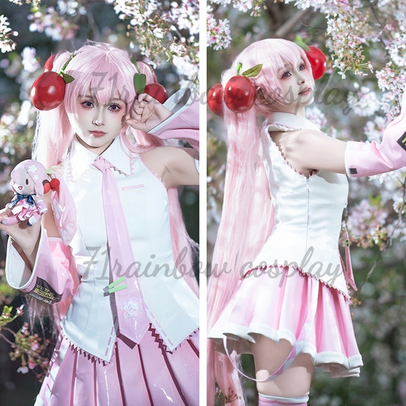 さくらミクコスプレ衣装ミク制服 JK フォーミュラドレスセッ - Anime Cosplay Boy のレビューと価格