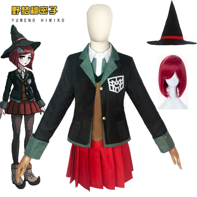 アニメダンガンロンパマジシャン夢野卑弥呼女子学生服ハロウィン - Anime Cosplay Japanese Girl のレビューと価格