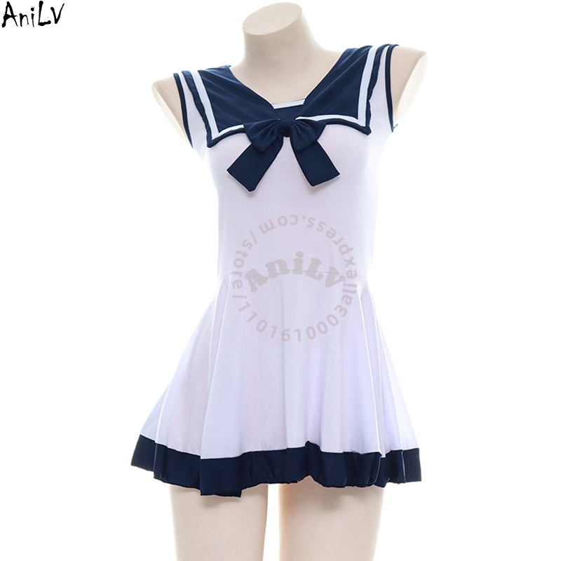 AniLV 日本アニメガール海軍セーラー制服 JK 学生ドレ - Anime Cosplay Japanese Girl のレビューと価格