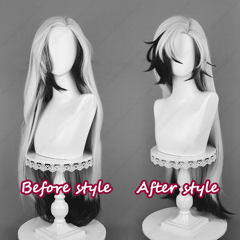 Hsr-boothill-合成コスプレウィッグ,長さ92cm - Anime Cosplay Long Black Hair のレビューと価格