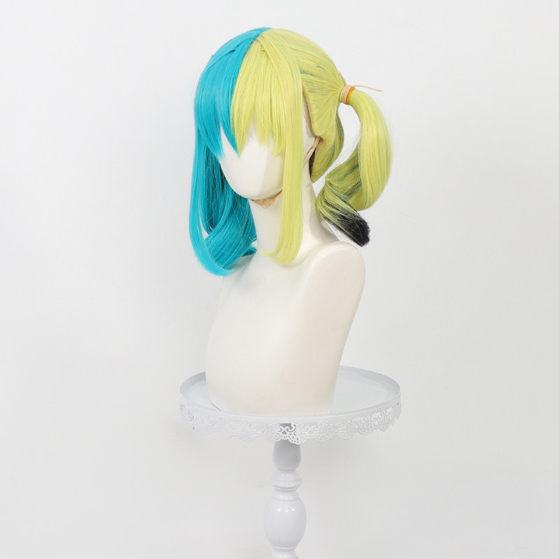 アニメカナリコスプレウィッグ耐熱黄緑ピグテール女性人工毛ハロ - Anime Cosplay Mujer のレビューと価格