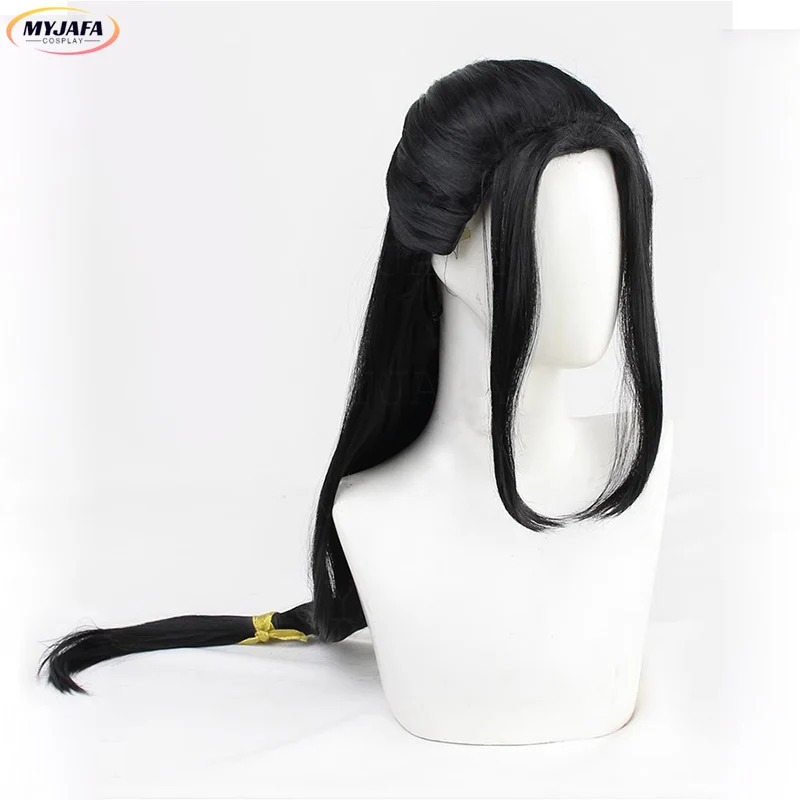 CyJin Guangyao コスプレウィッグ Jin Gu - Anime Cosplay Long Black Hair のレビューと価格