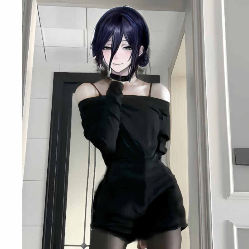 アニメチェーンソーマンレゼコスプレ衣装女性ドレス黒セクシーな - Anime Cosplay Black Girl のレビューと価格