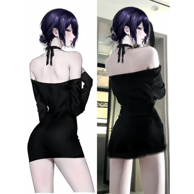 アニメチェーンソーマンレゼコスプレ衣装女性ドレス黒セクシーな - Anime Cosplay Black Girl のレビューと価格