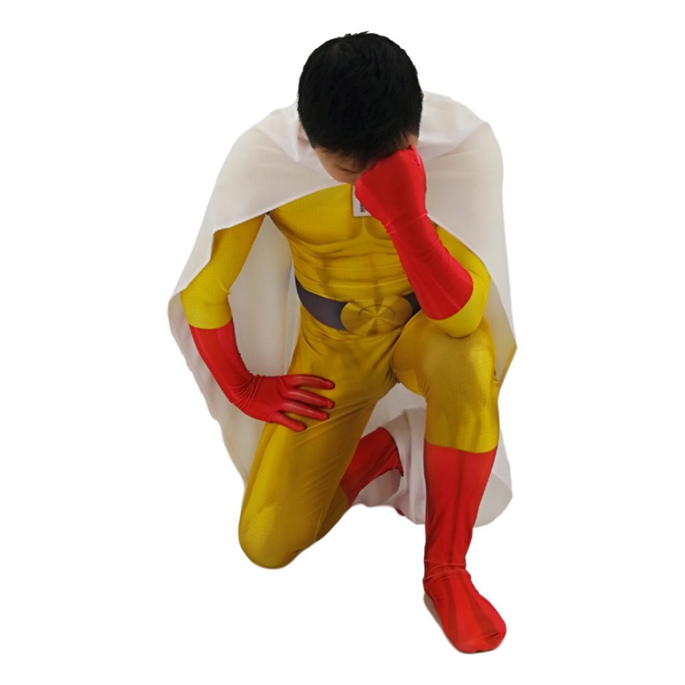 アニメワンパンマンコスプレ衣装サイタマボディスーツスーパーヒ - Anime Cosplay One Punch Man のレビューと価格