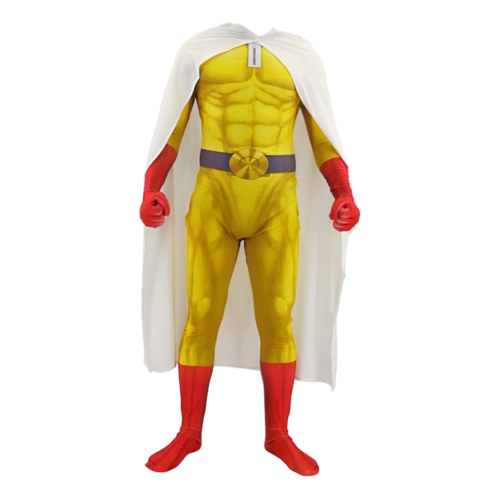 アニメワンパンマンコスプレ衣装サイタマボディスーツスーパーヒ - Anime Cosplay One Punch Man のレビューと価格
