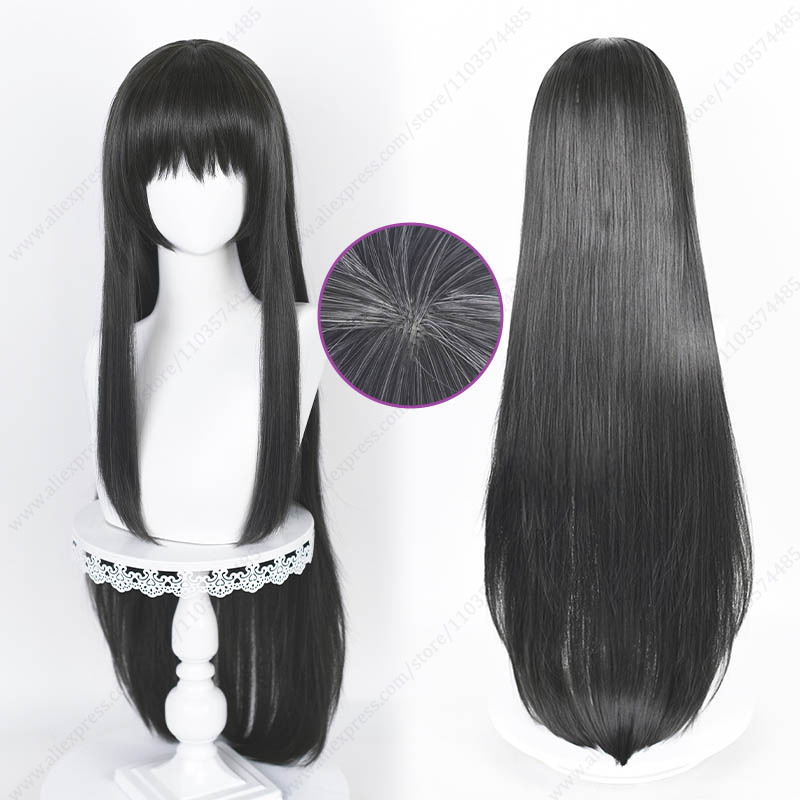 Akemi homuraロングストレートコスプレウィッグ、ロ - Anime Cosplay Long Black Hair のレビューと価格