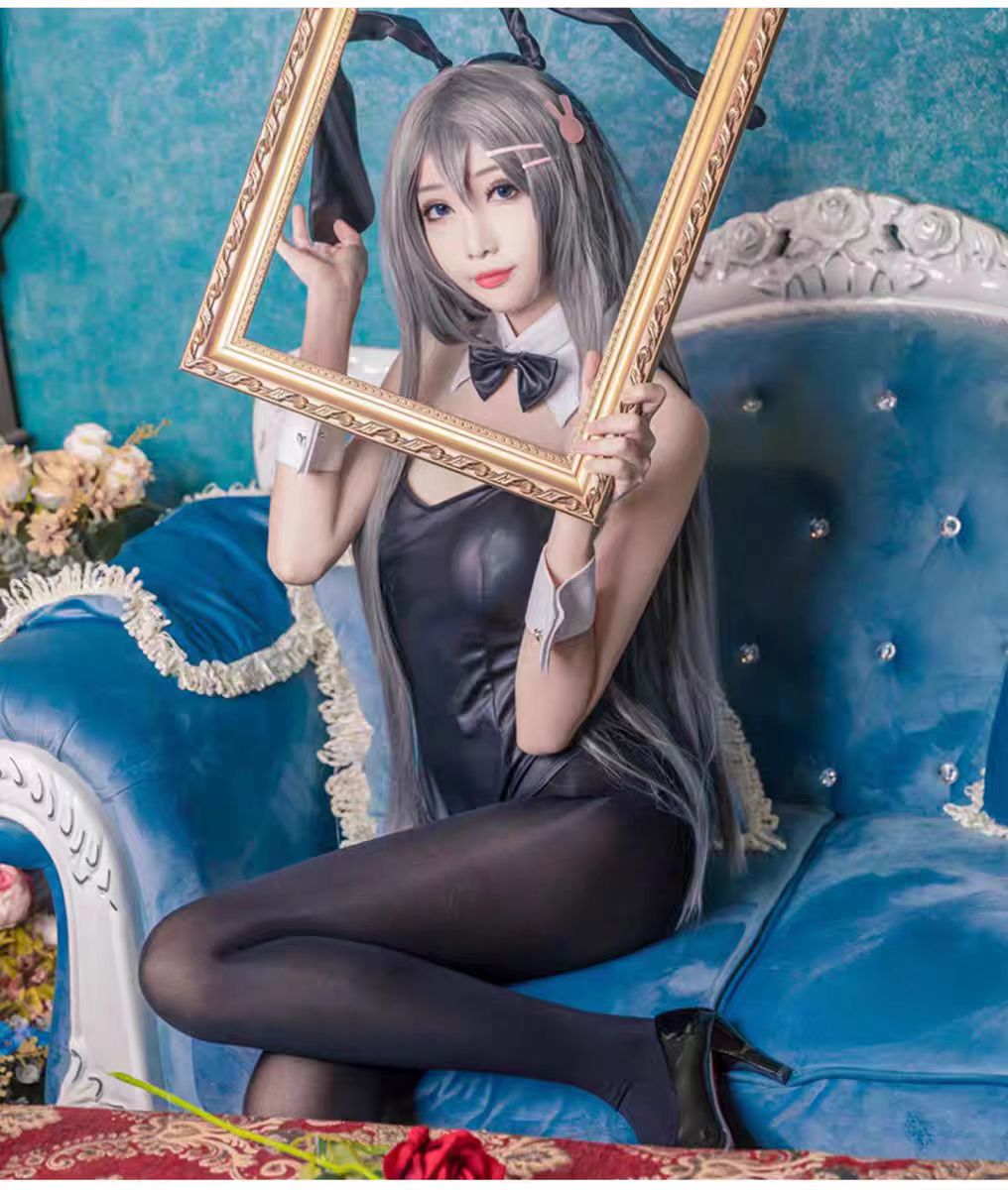 セクシーなバニーガール桜島麻衣コスプレ衣装ジャンプスーツバニ - Anime Cosplay For Girls のレビューと価格