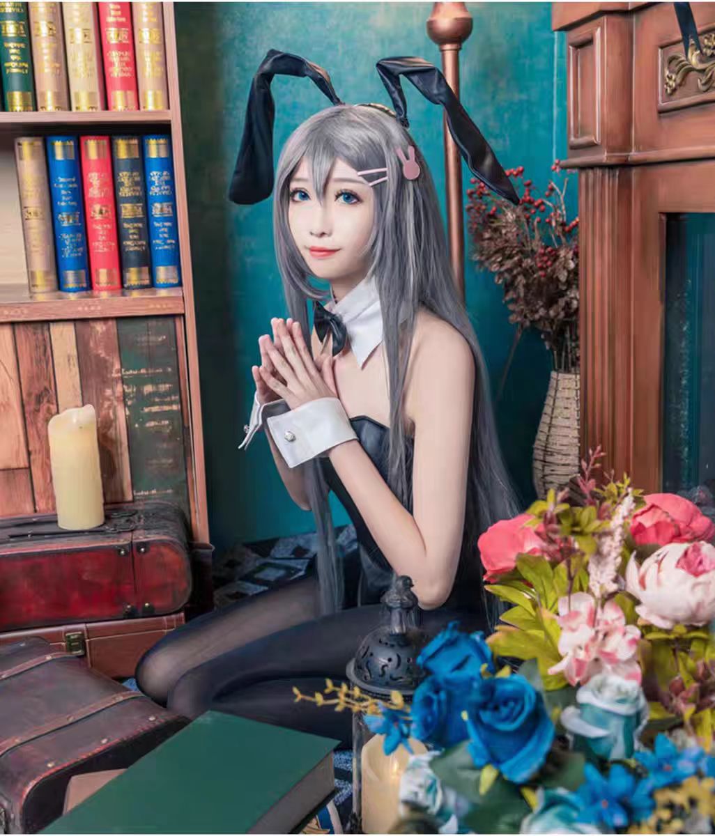 セクシーなバニーガール桜島麻衣コスプレ衣装ジャンプスーツバニ - Anime Cosplay For Girls のレビューと価格
