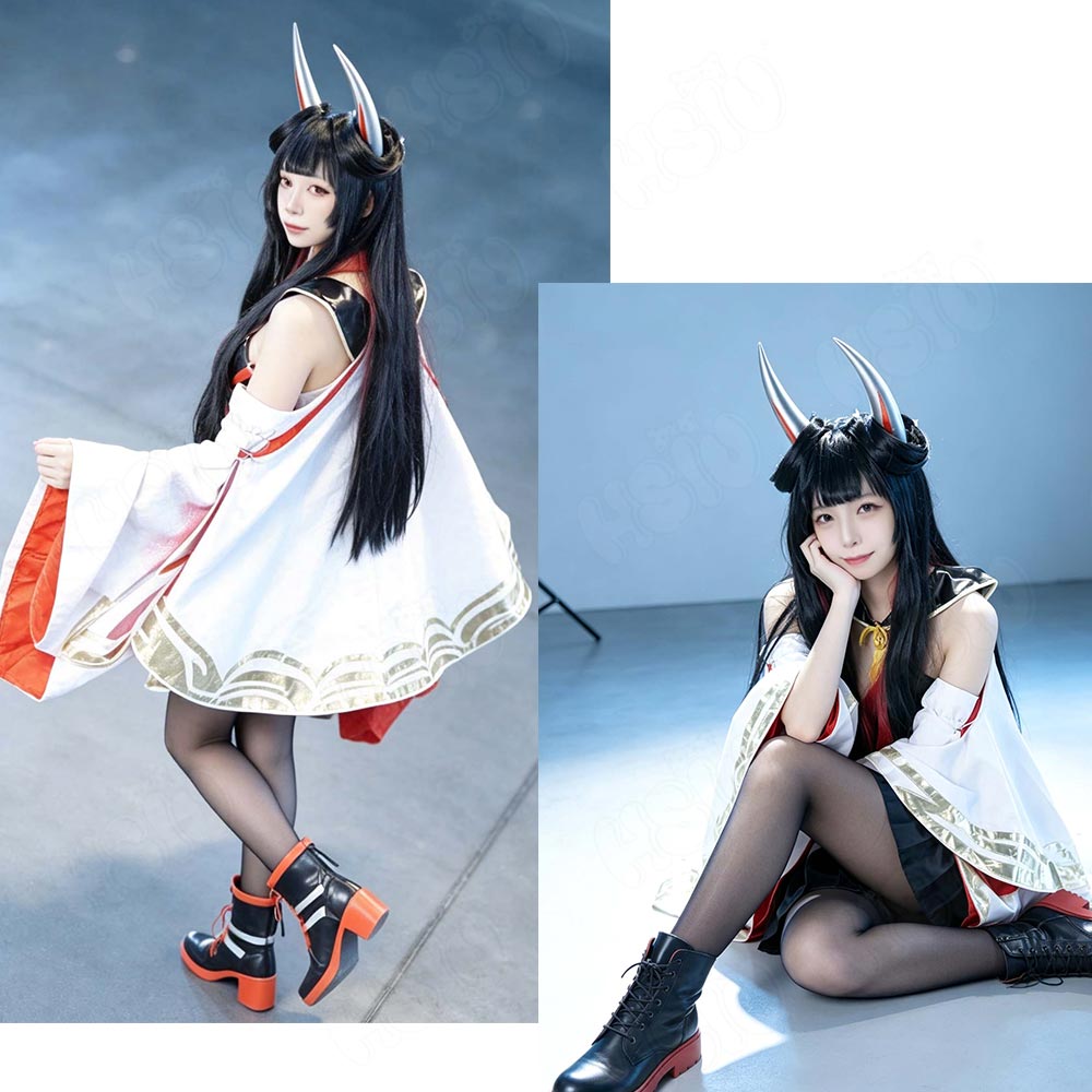 HSIUゲーム アズールレーン 初月 コスプレウィッグ 95 - Anime Cosplay Long Black Hair のレビューと価格