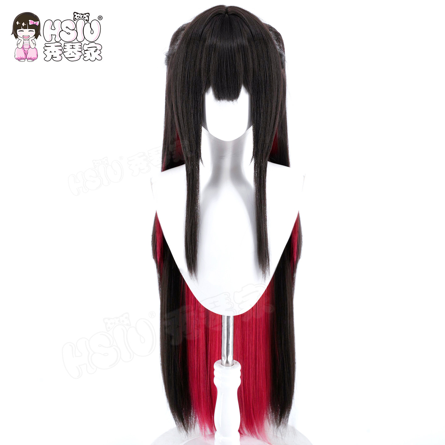 HSIUゲーム アズールレーン 初月 コスプレウィッグ 95 - Anime Cosplay Long Black Hair のレビューと価格