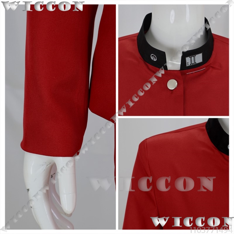 ツクモ今百ゲームコスプレライン赤い学校制服学生スーツ紫色のか - Anime Cosplay Red のレビューと価格