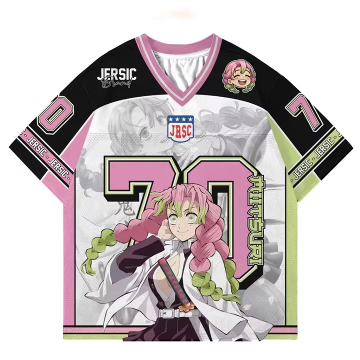 デーモンスレイヤーアニメキャラクタープリント夏半袖Tシャツユ - Cosplay Anime Tsunade のレビューと価格