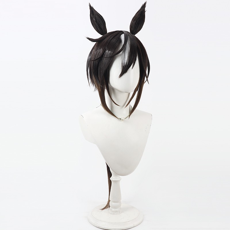 ウマ娘 プリティーダービー ステイゴールド コスプレウィッグ - Anime Cosplay Long Black Hair のレビューと価格