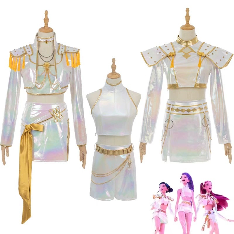 コスプレ衣装 PU レザー白歌うスーツ女性ハロウィンカーニバ - Anime Cosplay Japanese Girl のレビューと価格