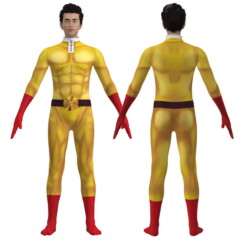 新しいハロウィンコスプレワンパンマンコスプレ衣装サイタマアニ - Anime Cosplay One Punch Man のレビューと価格