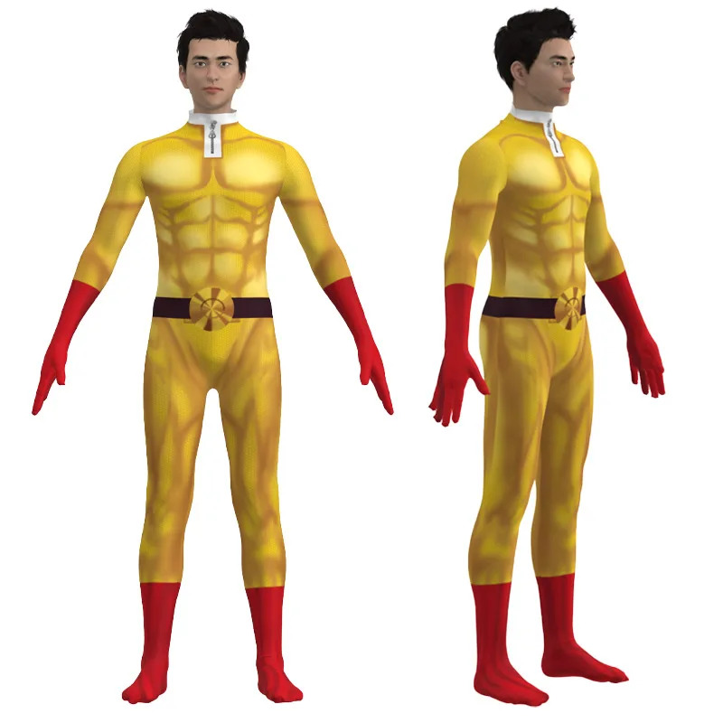 新しいハロウィンコスプレワンパンマンコスプレ衣装サイタマアニ - Anime Cosplay One Punch Man のレビューと価格