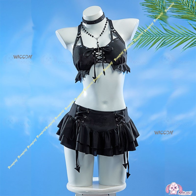 コスプレ衣装 女の子 セクシーなスーツ ミハイシャ水着 ゴシ - Anime Cosplay Black Girl のレビューと価格