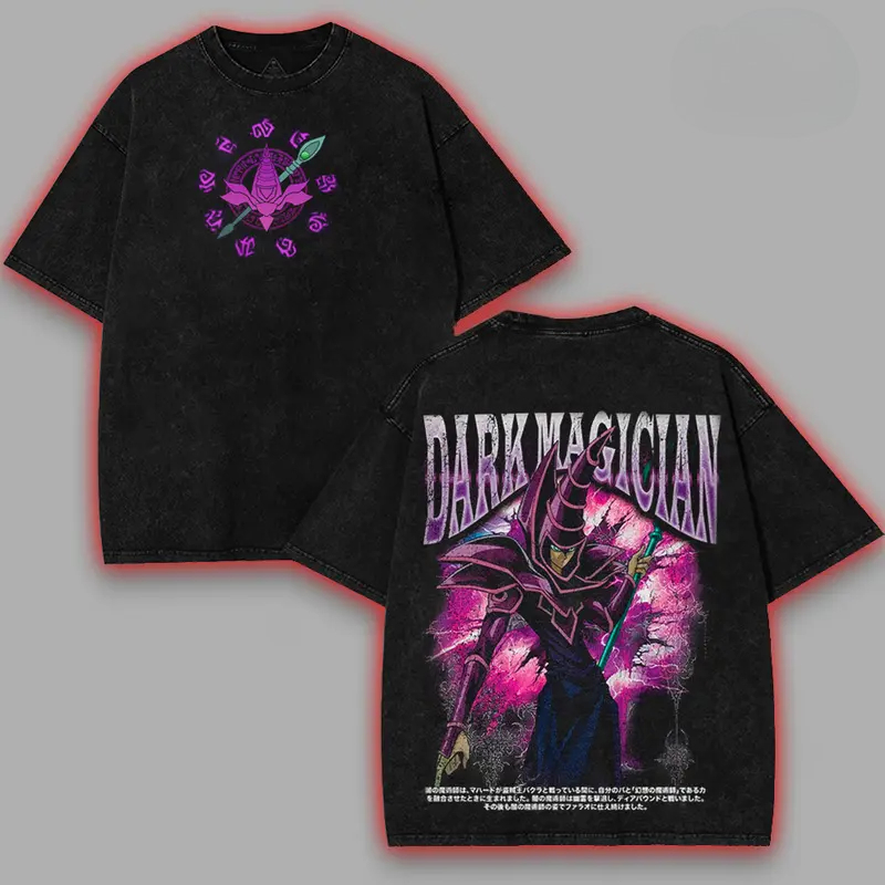 メンズヴィンテージウォッシュTシャツ 遊戯王 ダークマジシャ - Anime Cosplay Easy のレビューと価格