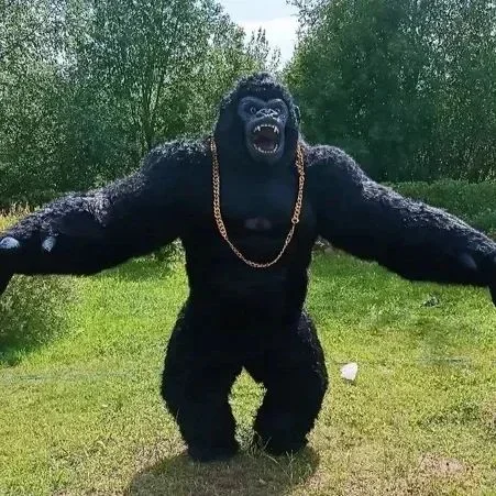 インフレータブルゴリラのコスプレ衣装,完全なマスコットスーツ - Anime Cosplay Real Life のレビューと価格