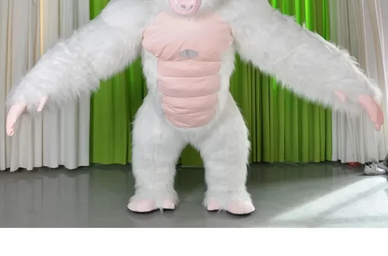 実生活インフレータブルゴリラコスチュームフルマスコットスーツ - Anime Cosplay Real Life のレビューと価格