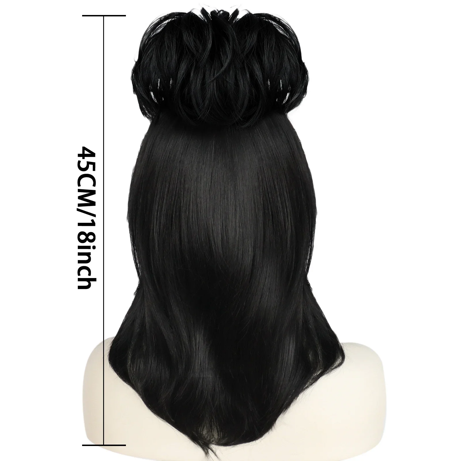 Lydia deetz-女性用コスプレウィッグ,黒の人工毛, - Anime Cosplay Black Girl のレビューと価格