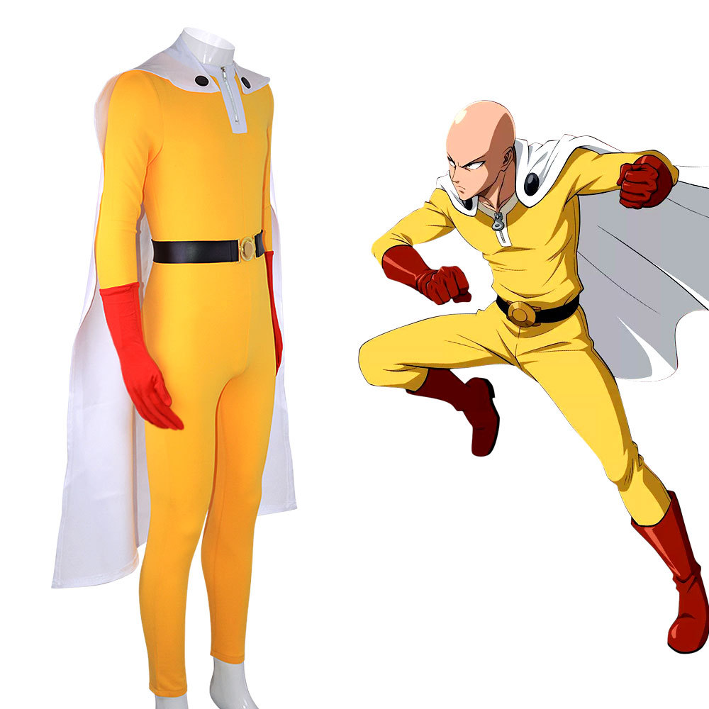 ワンパンマン サイタマ コスプレ衣装 大人用 フルセット イ - Anime Cosplay One Punch Man のレビューと価格