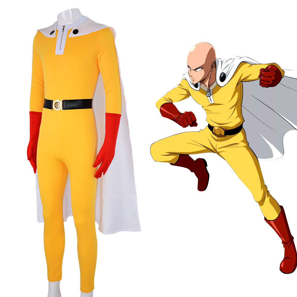 ワンパンマン サイタマ コスプレ衣装 大人用 フルセット イ - Anime Cosplay One Punch Man のレビューと価格