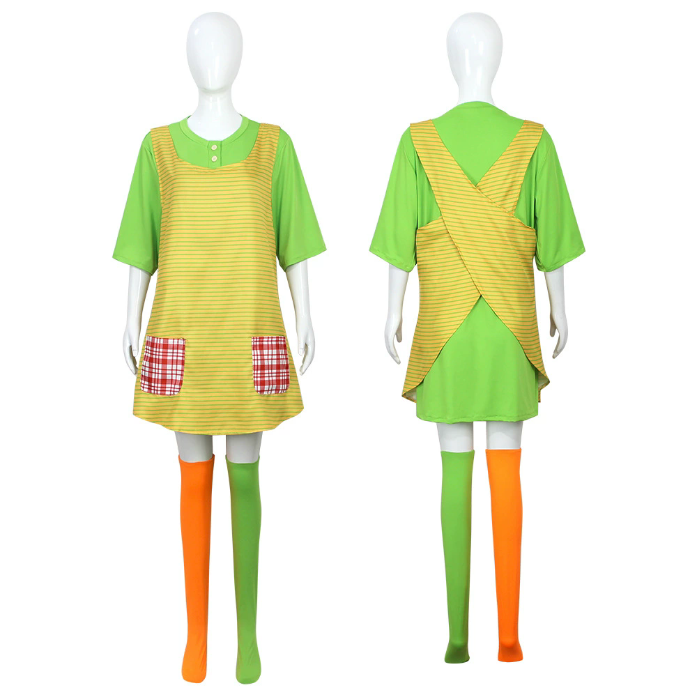 Piippi コスプレ衣装大人用グリーンドレスエプロンソック - Anime Cosplay Japanese Girl のレビューと価格