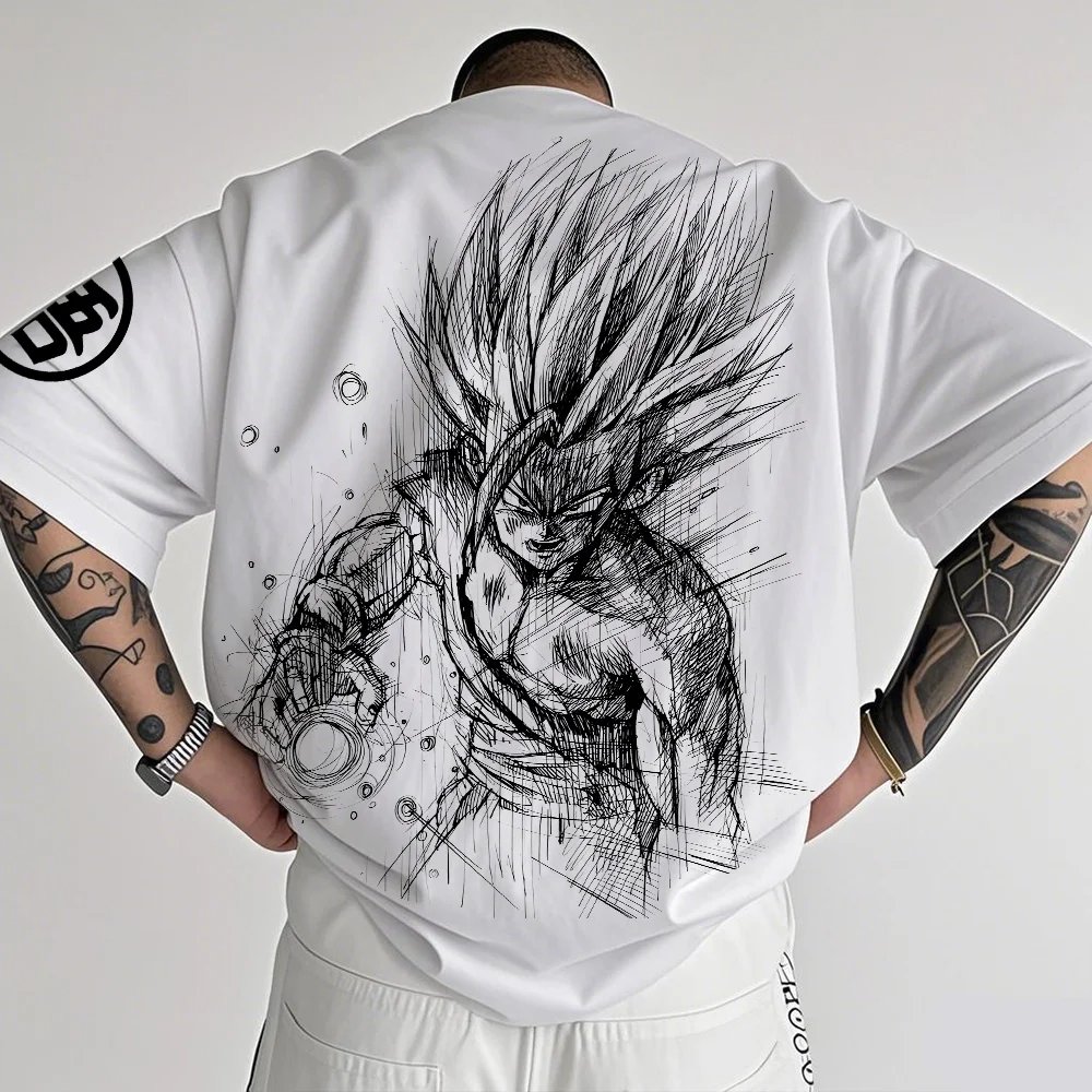 ドラゴンボールアニメーション Tシャツメンズ夏新作両面プリン - Dragon Ball Saiyan Armor のレビューと価格